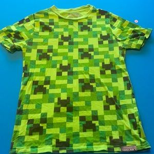 Green and black Minecraft T shirt